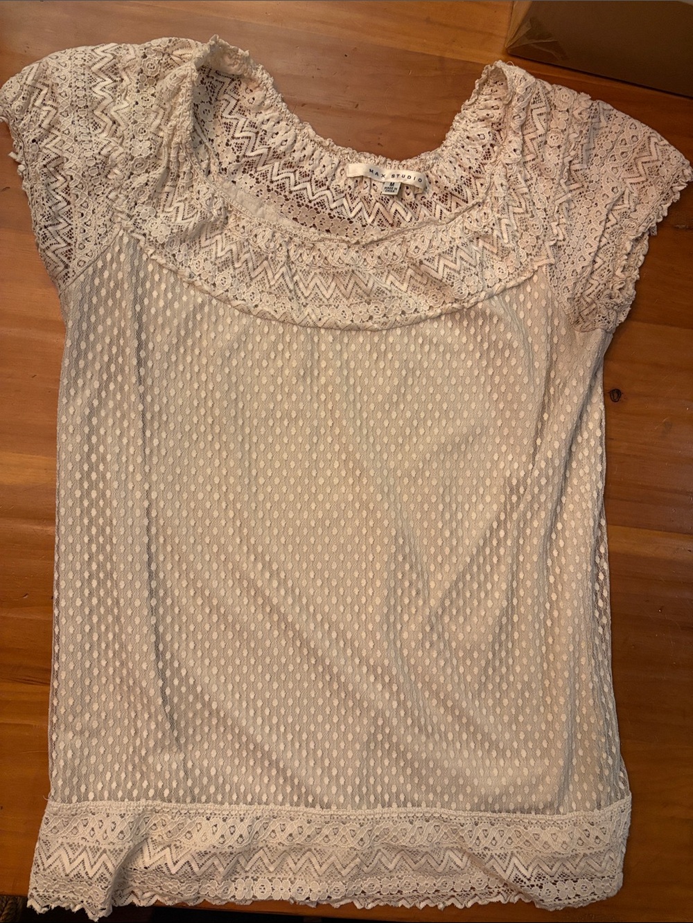 Lace-Detail Women’s Blouse - Cream